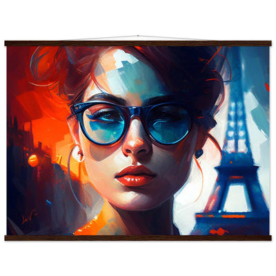 Woman in Paris Luxury Poster with Rails