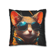 Pillow Case black, Fancy mice, Animal Art, Desing gift, by Luisa Viktoria