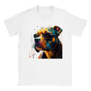 Unisex trend art design t-shirt. American pit bull. Luisa Viktoria