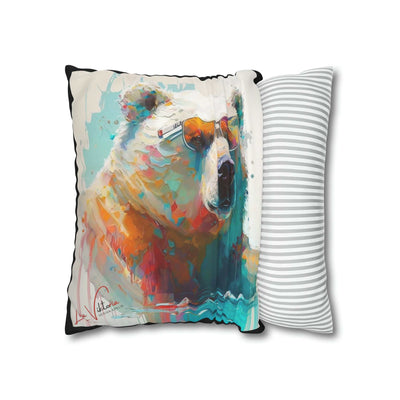 Polar bear accent pillow cover and throw cushion case Luisa-Viktoria