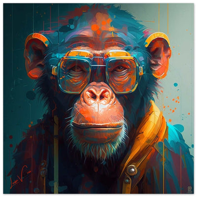 Chimpanzee luxury wall art decor unique gift Luisa-Viktoria