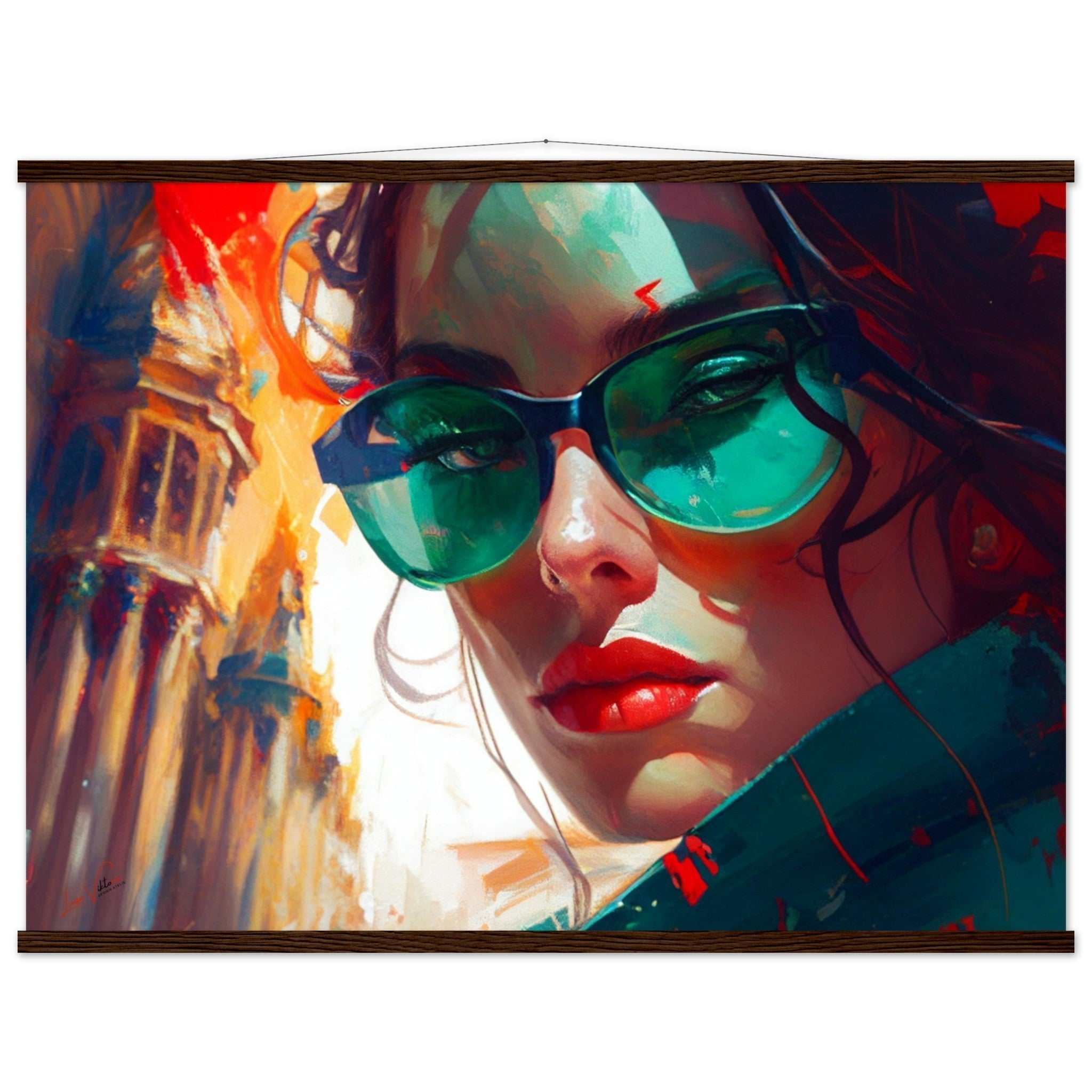 Woman in Mexico Luxury Poster with rails
