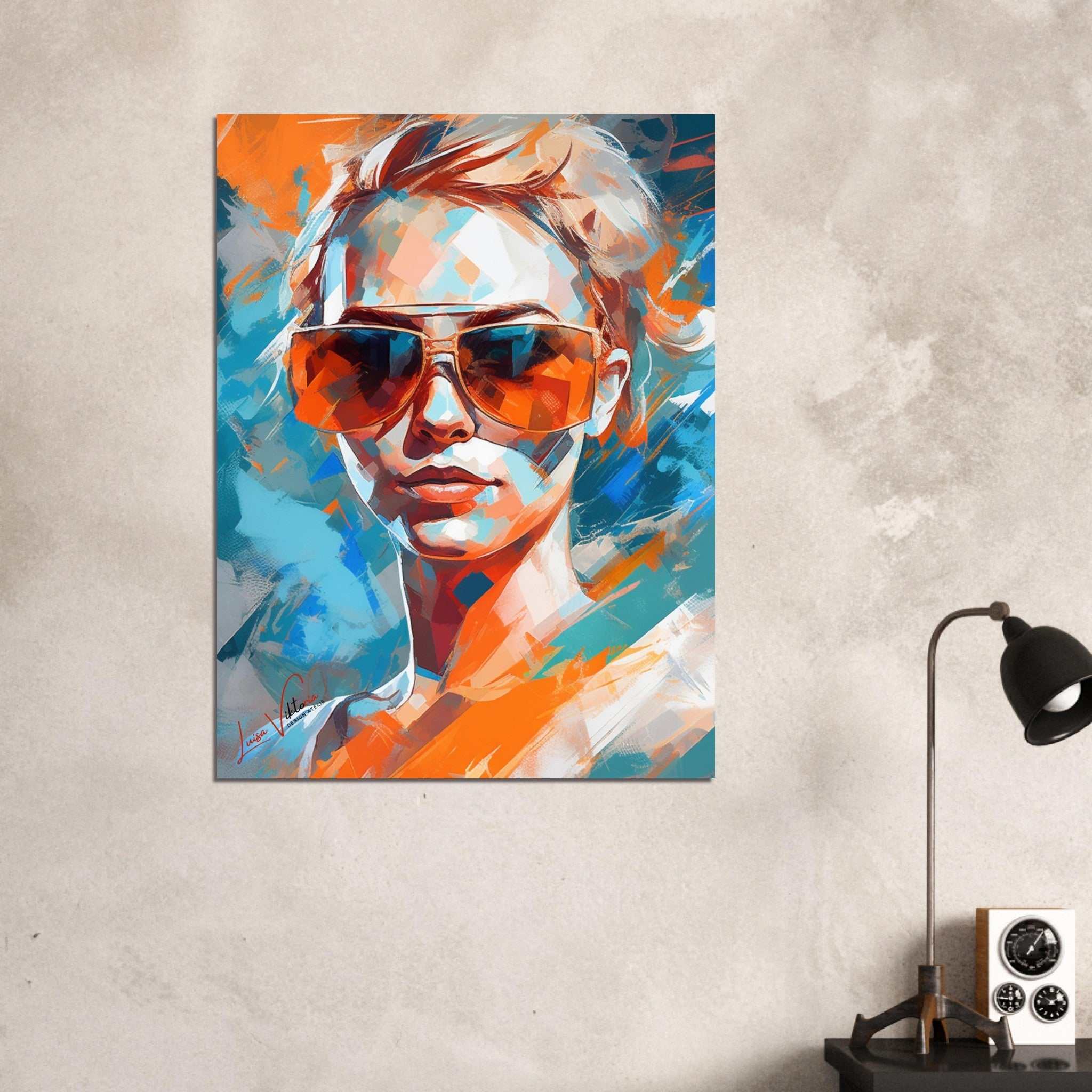 Blondie colorful poster art print