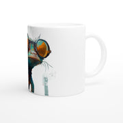 Ceramic Mug 11oz, Geckos with glasses, Design gift, by Luisa Viktoria