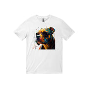 Unisex trend art design t-shirt. American pit bull. Luisa Viktoria