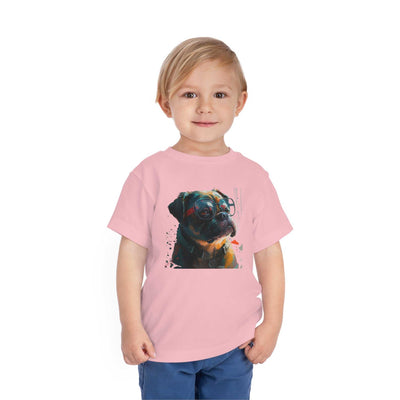 Pug Mops Lifestyle Kids Animal T-Shirt red
