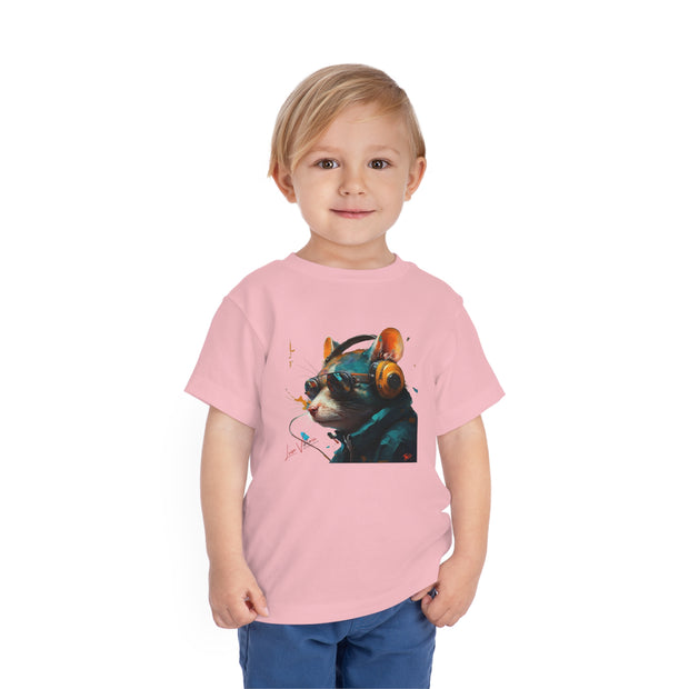 Kids' T-Shirt. Rat wit glasses