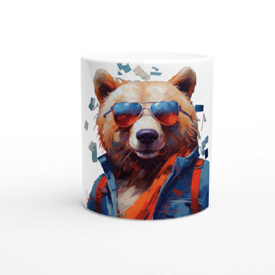 Bear ceramic coffee mug Design gift, by Luisa Viktoria