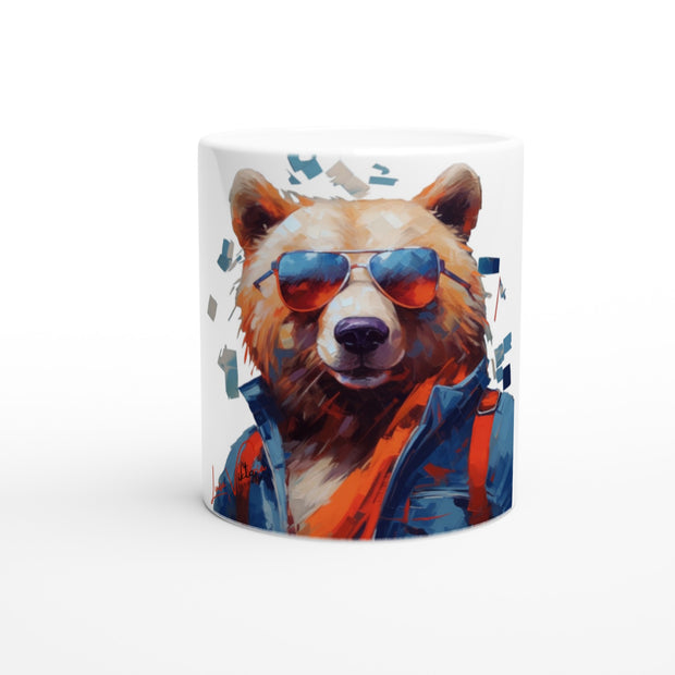 Ceramic Mug 11oz, Bear, Design gift, by Luisa Viktoria