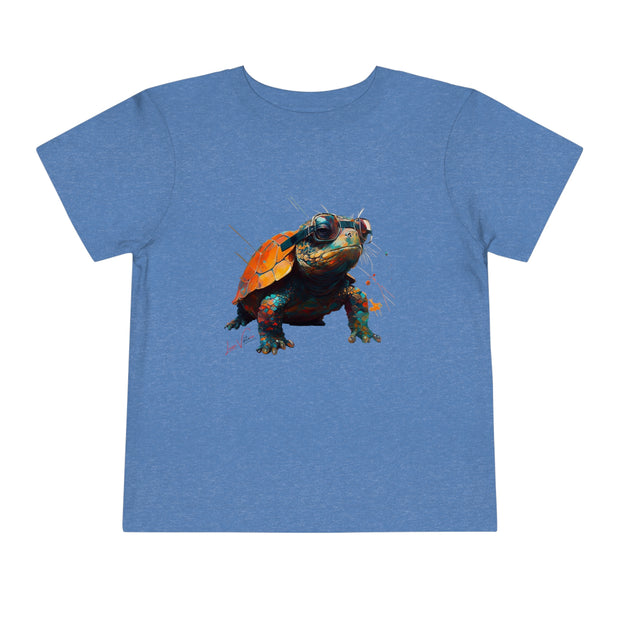 Lifestyle Kids' T-Shirt. Turtle with glasses