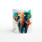 Ceramic Mug 11oz, Elephant, Design gift, by Luisa Viktoria