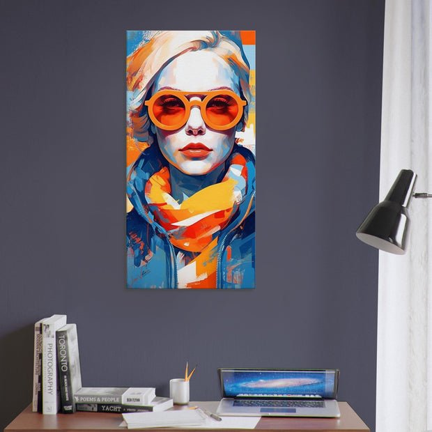 Luxury trendy canvas, looking to the future. colorful wall art, canvas gift, Luisa Viktoria.