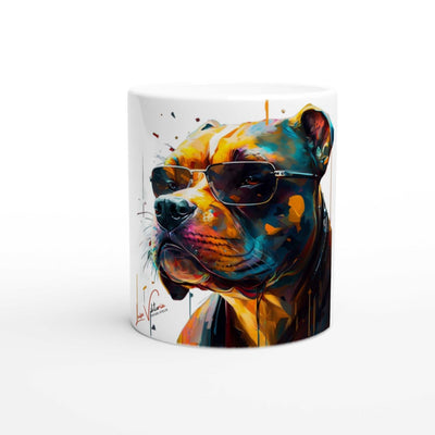 Pit Bull ceramic coffee mug by Luisa Viktoria