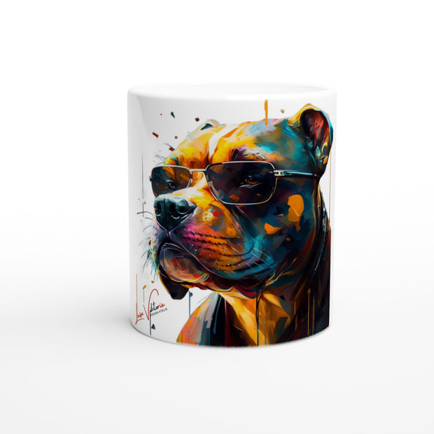 11oz-pit-bull-design-ceramic-mug. by Luisa Viktoria