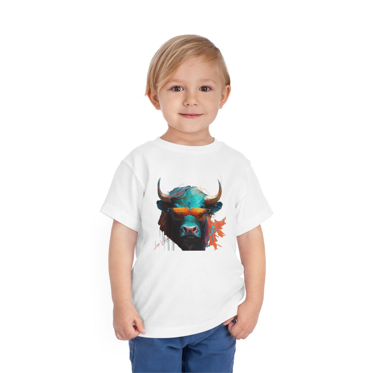 Kids' T-Shirt. Bull with sunglasses