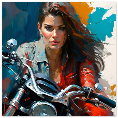 Bike and Woman luxury wall art decor unique gift Luisa-Viktoria