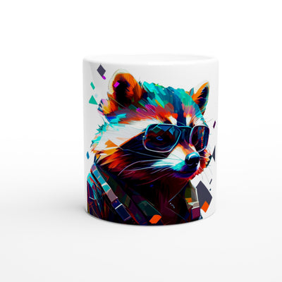 Ceramic Mug 11oz, Raccoon, Design gift, by Luisa Viktoria