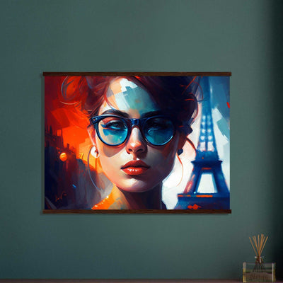 Woman in Paris Luxury Poster with Rails by Luisa Viktoria