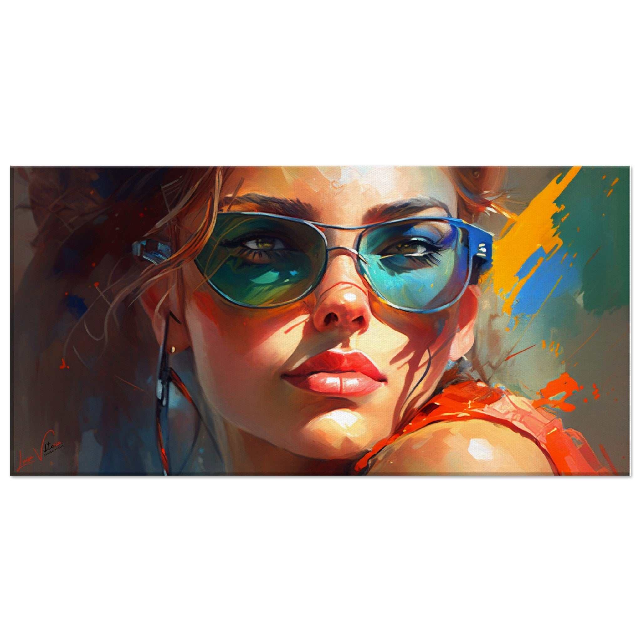 Luxurious Color Worlds: Design Canvas. Red, Green, Yellow. by Luisa Viktoria.