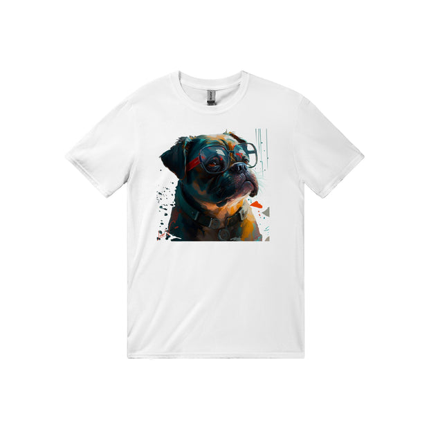 Unisex Trend Art Design T-Shirt. Pug. Luisa Viktoria