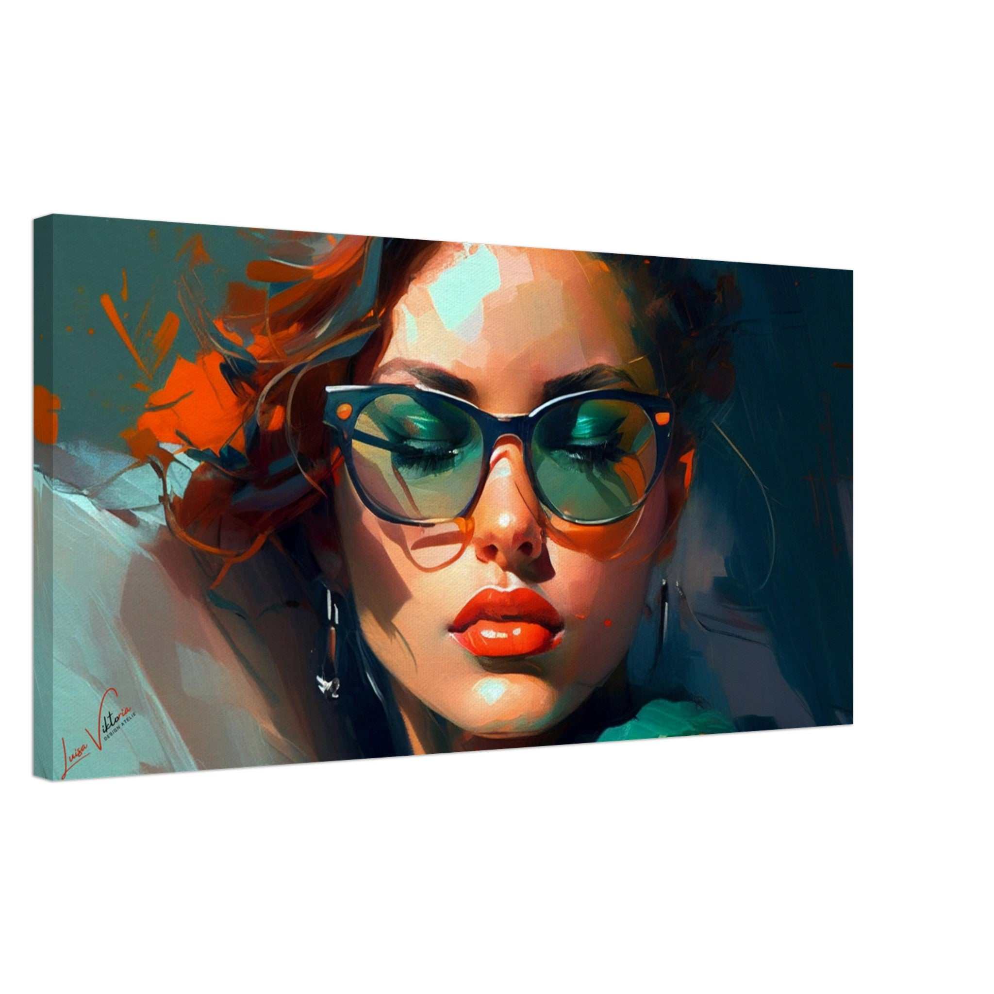 Luxurious Color Worlds, color grey, dark green, Colorful Wall Art, canvas gift, Luisa Viktoria.
