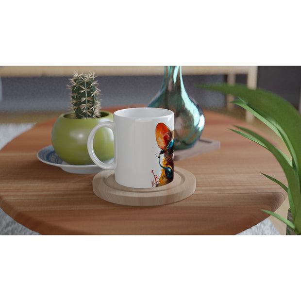 Ceramic Mug 11oz, Fancy mice, Design gift, by Luisa Viktoria