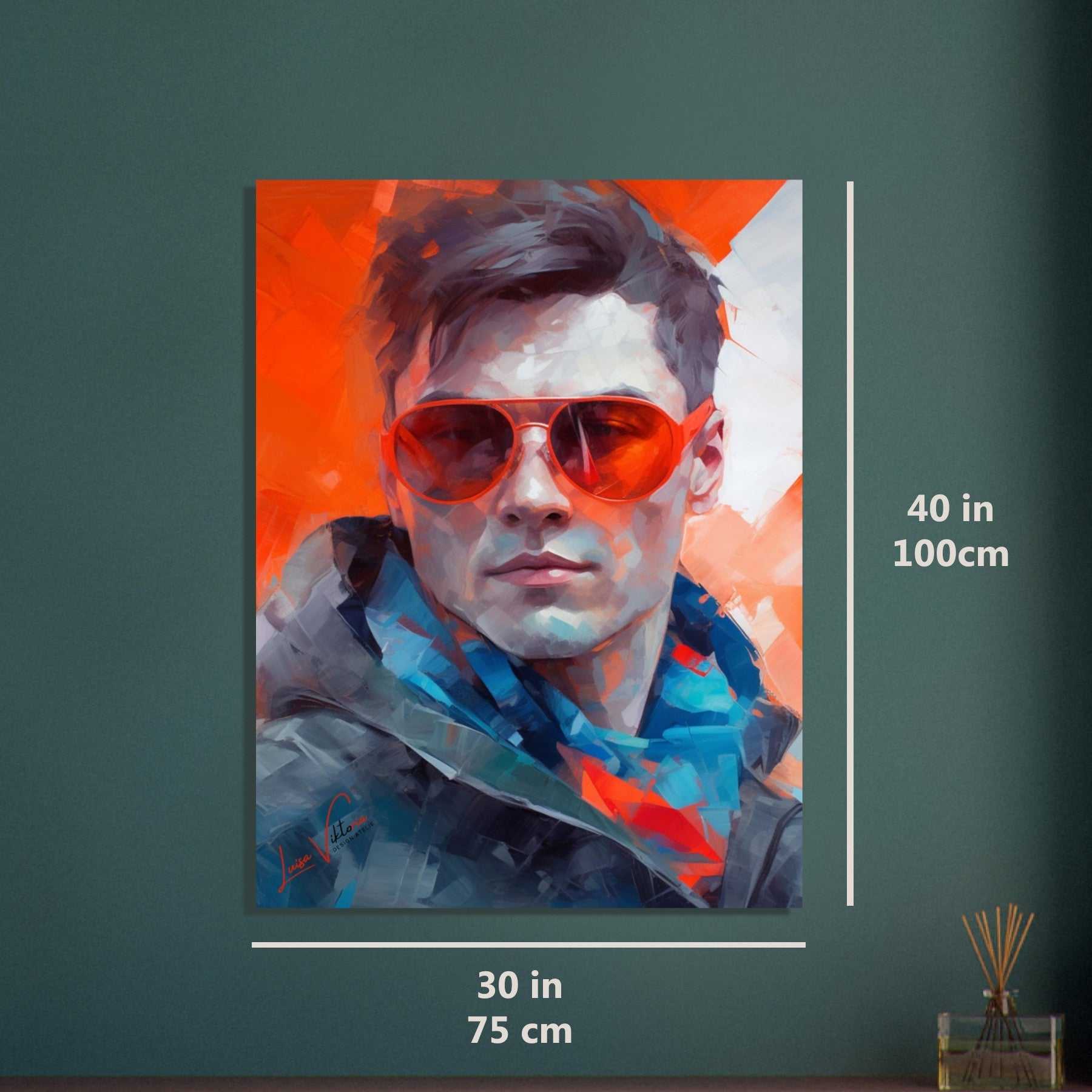 Modern guy colorful poster art print