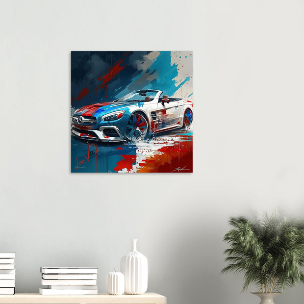 Car Mercedes SL 500 luxury wall art decor is a unique gift