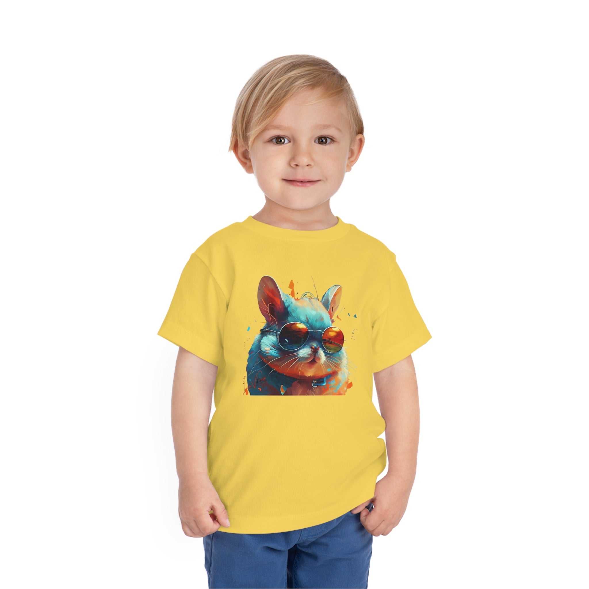 Chinchillas Lifestyle Kids Animal T-Shirt yellow