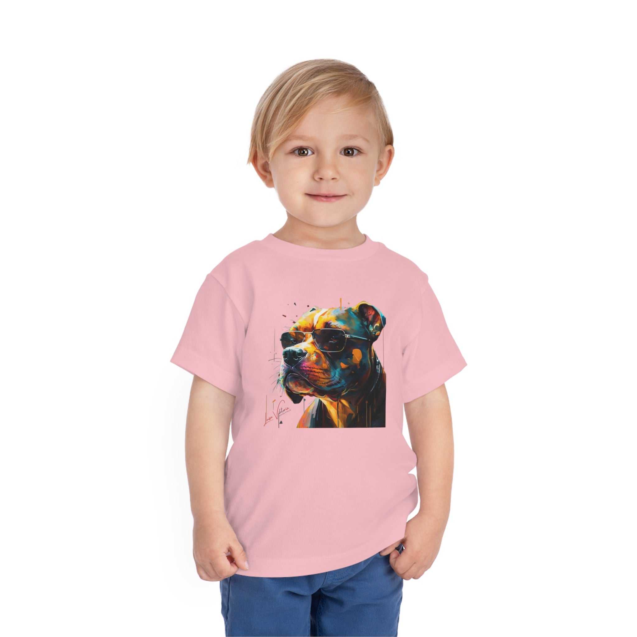 America pit bull Lifestyle Kids Animal T-Shirt red