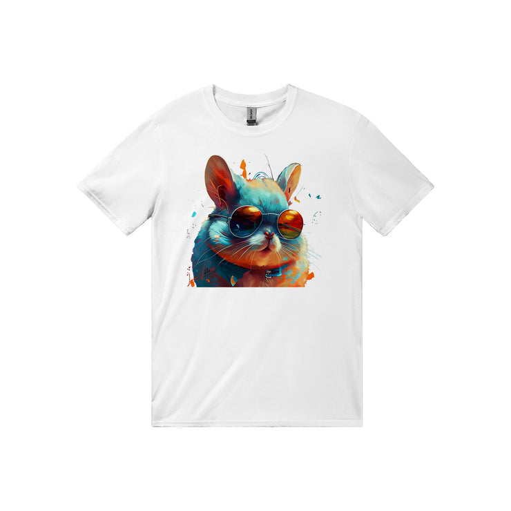 Trend Art Design T-Shirt. Chinchillas with glasses. Luisa Viktoria