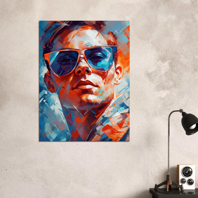 Male portrait colorful poster art print