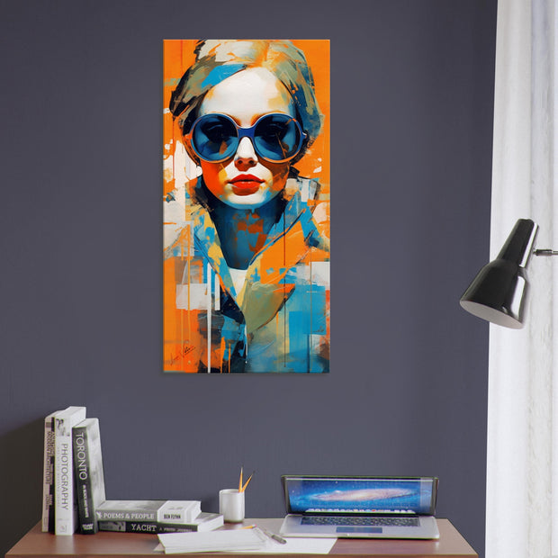 Luxury trendy canvas, a charming lady. colorful wall art, canvas gift, Luisa Viktoria.