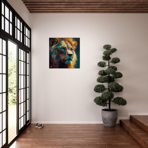 Lion wiht glasses, animal art, design gift, by Luisa Viktoria