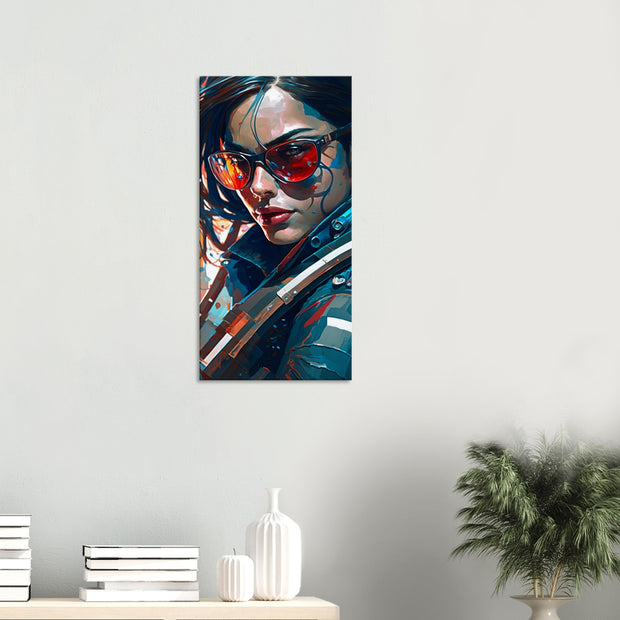 Luxury trendy canva, woman and future. Colorful Wall Art, canvas gift, Luisa Viktoria.