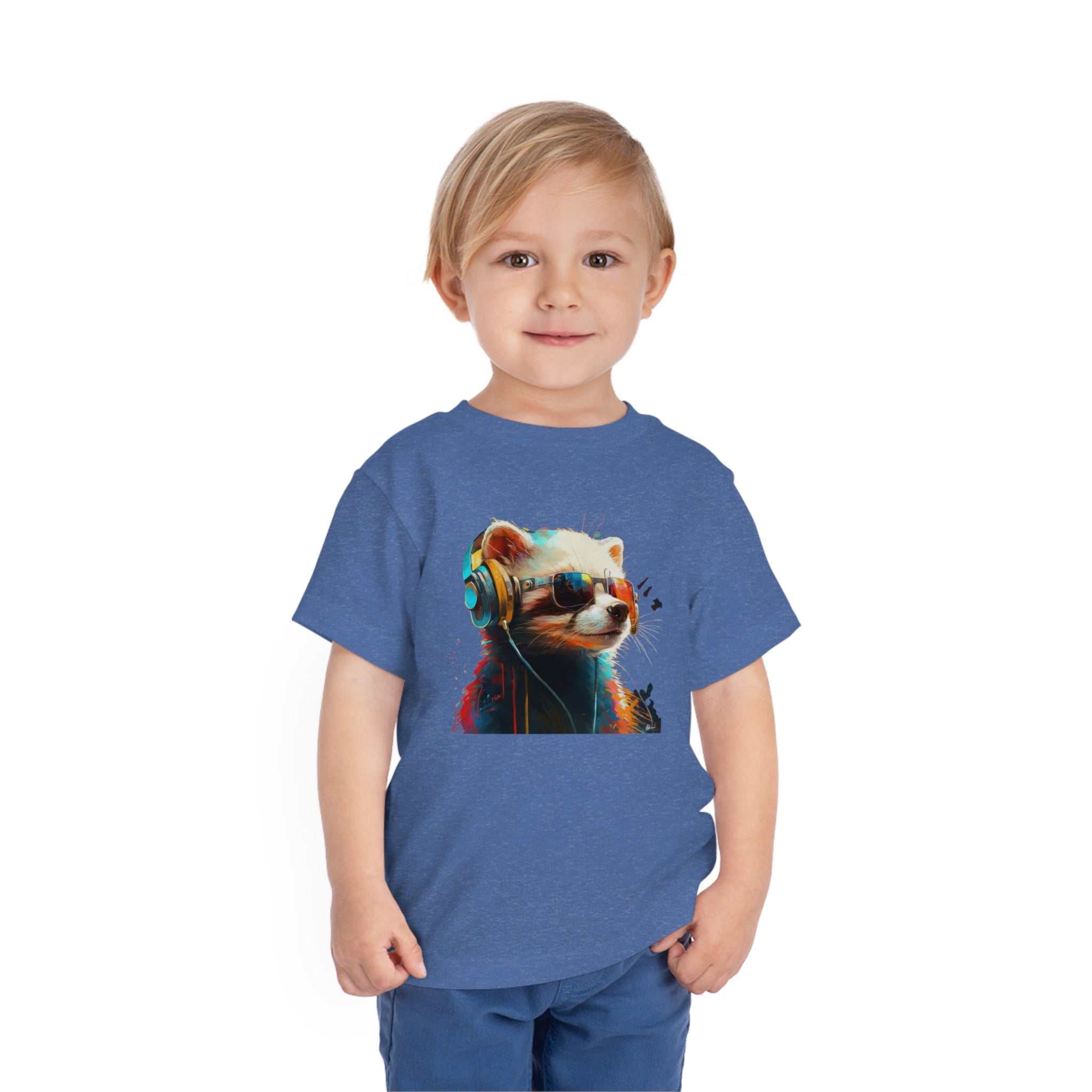 Ferret Lifestyle Kids Animal T-Shirt blue