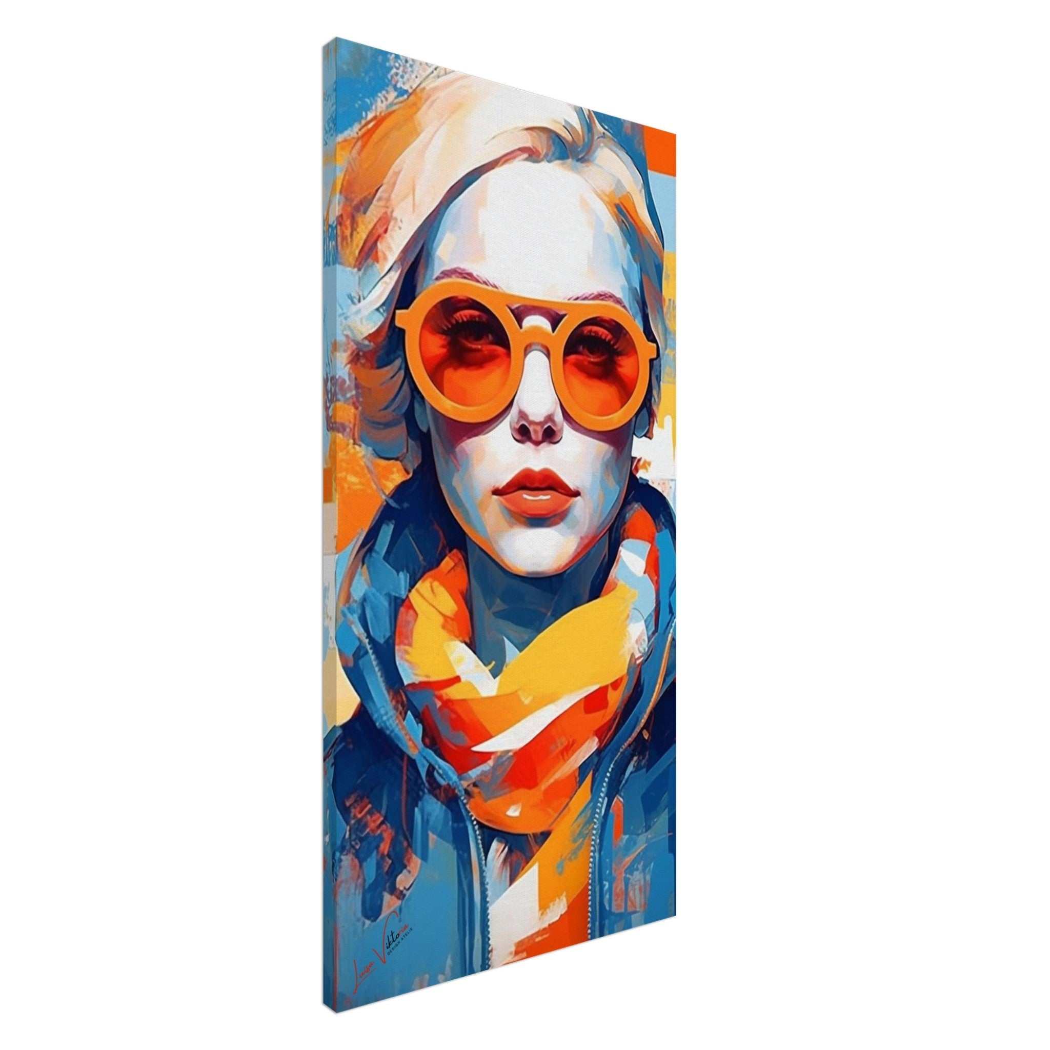 Looking to the future vertical canvas wall art print Luisa-Viktoria