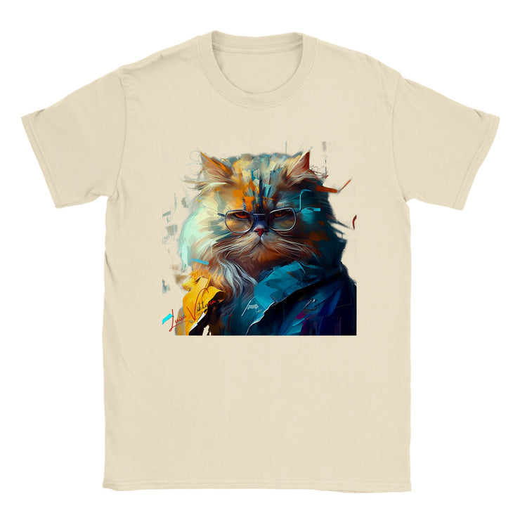 Unisex Trend Art Design T-Shirt. Persian cat. Luisa Viktoria