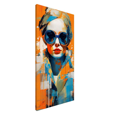 A charming lady vertical canvas wall art print