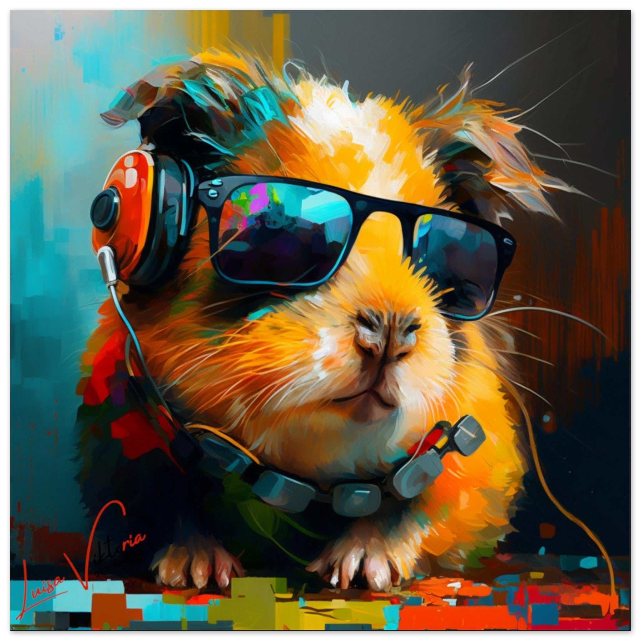Guinea Pig luxury wall art decor unique gift Luisa-Viktoria