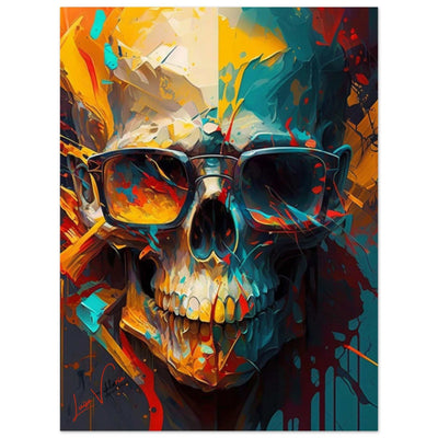 Skull colorful poster art print Luisa-Viktoria
