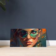 Luxurious Color Worlds, color orange, dark green, Colorful Wall Art, canvas gift, Luisa Viktoria.
