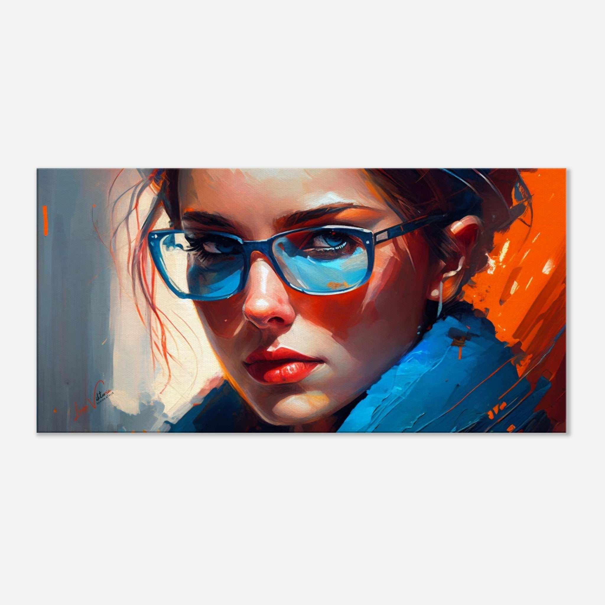 Luxurious Color Worlds: Design Canvas. Red and Blue. by Luisa Viktoria.