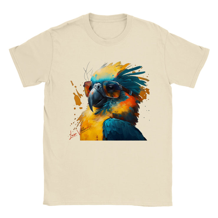 Unisex Trend Art Design T-Shirt. Parrot. Luisa Viktoria