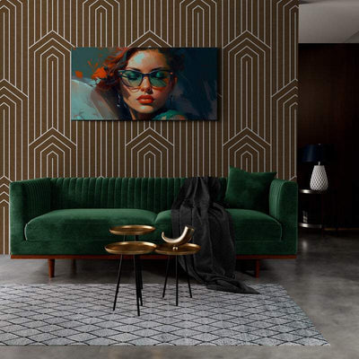 Luxurious Color Worlds: Design Canvas. Grey, Dark Green. by Luisa Viktoria.