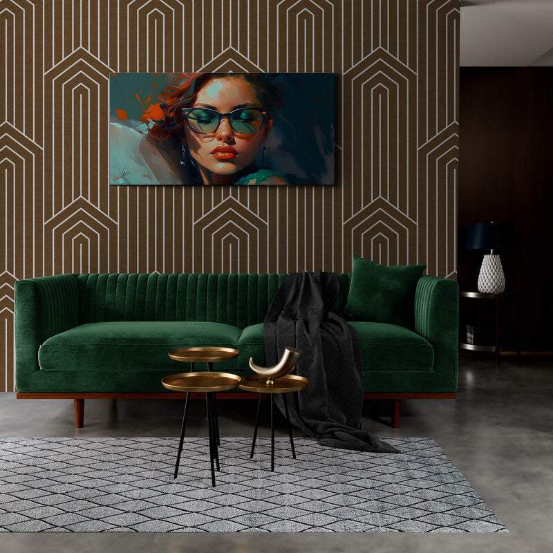 Luxurious Color Worlds: Design Canvas. Grey, Dark Green. by Luisa Viktoria.