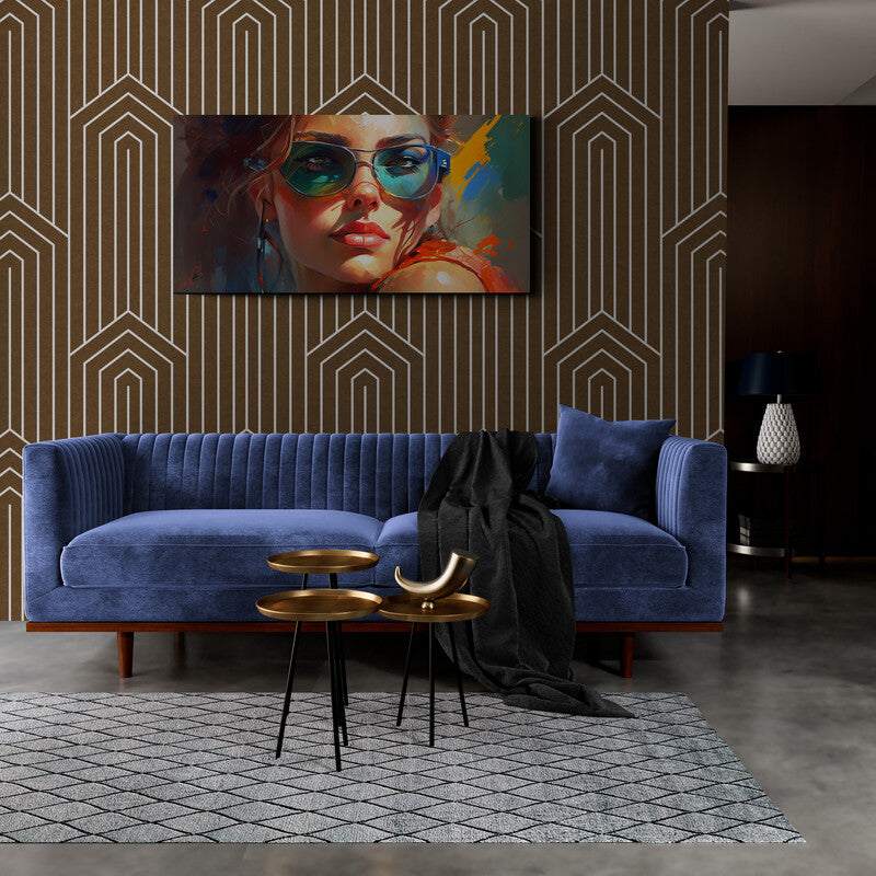 Luxurious Color Worlds: Design Canvas. Red, Green, Yellow. by Luisa Viktoria.
