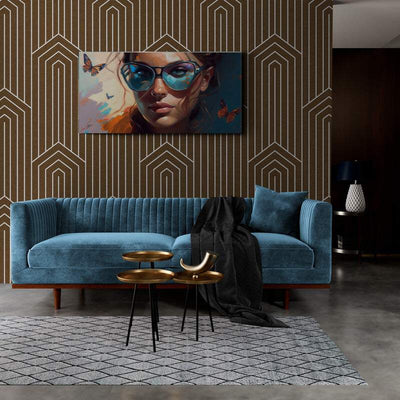 Luxurious Color Worlds: Design Canvas. Sky Blue, Deep Aubergine. by Luisa Viktoria.