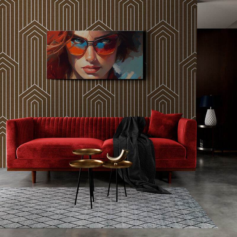Luxurious Color Worlds: Design Canvas. Red, Blue, White. by Luisa Viktoria.