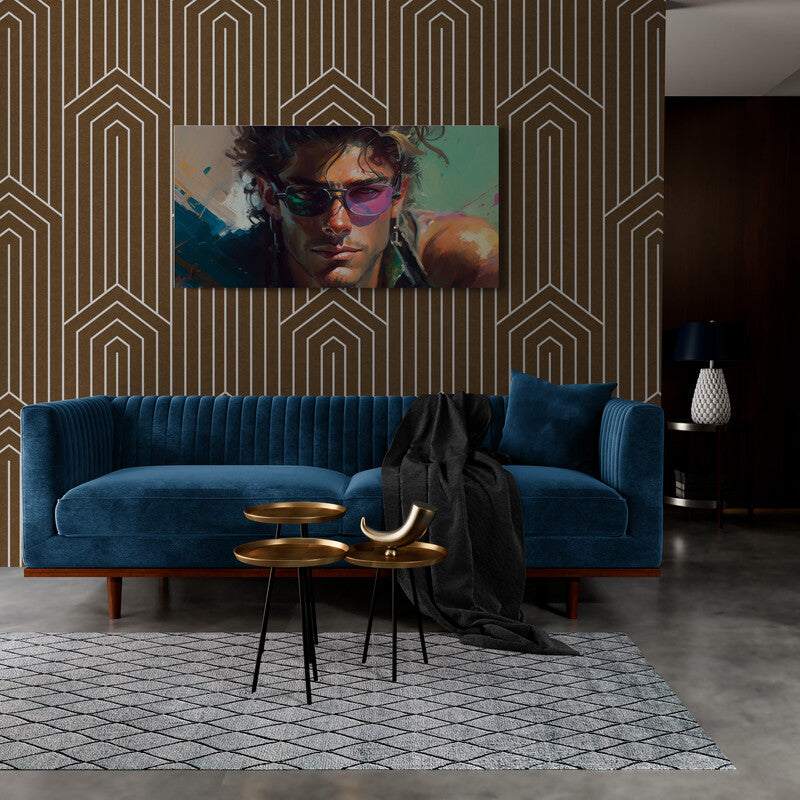 Luxurious Color Worlds: Design Canvas. Blue, green, pink. by Luisa Viktoria.